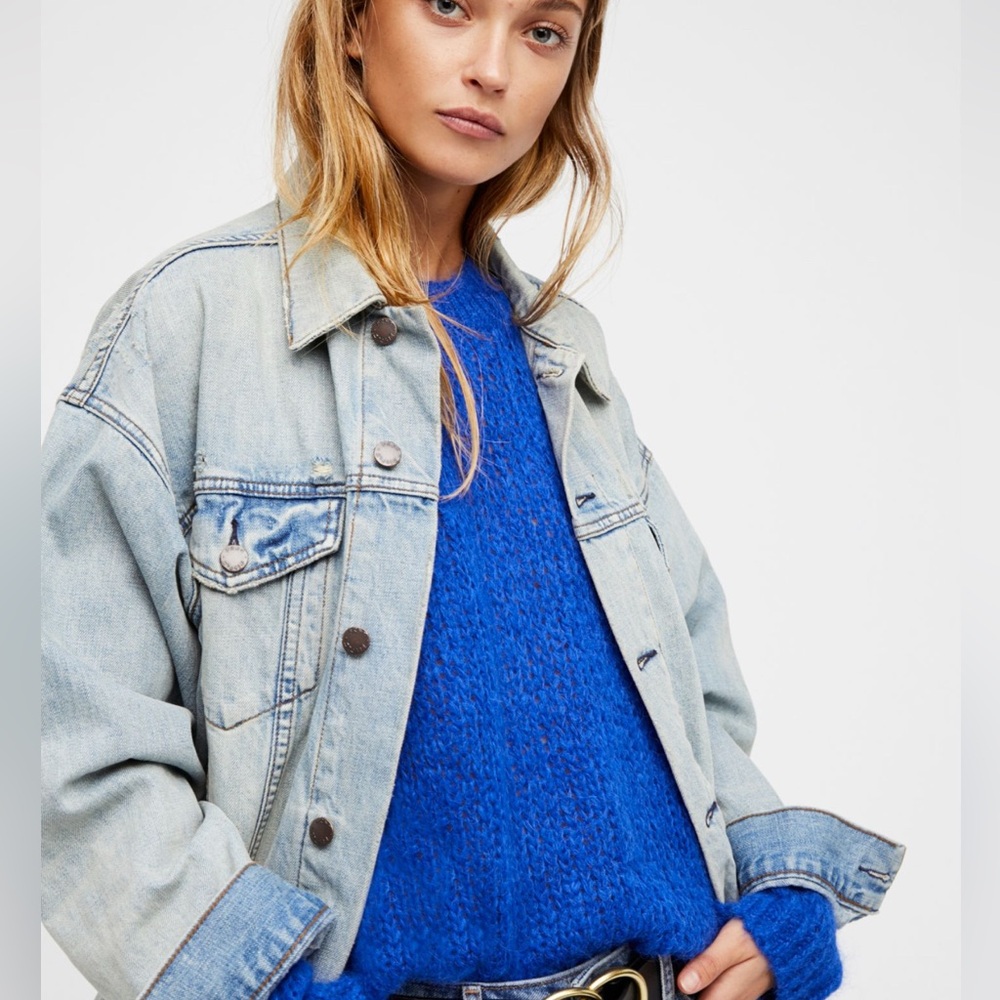 Free People Denim Trucker Jacket size XS/S